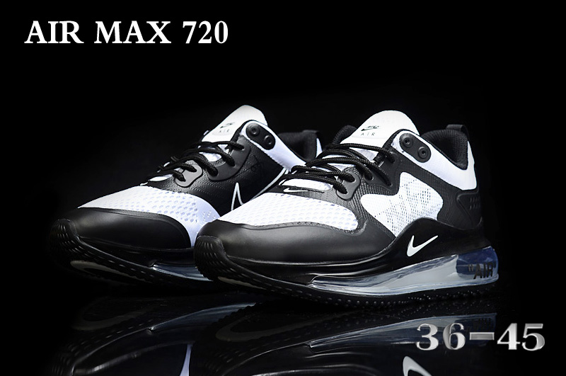 New 2020 Nike Air Max 720 Black White Running Shoes